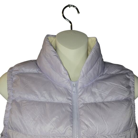 Uniqlo Womens Medium Down Puffer Vest Coat Purple Lightweight Snow Ski Outdoors - Picture 3 of 11